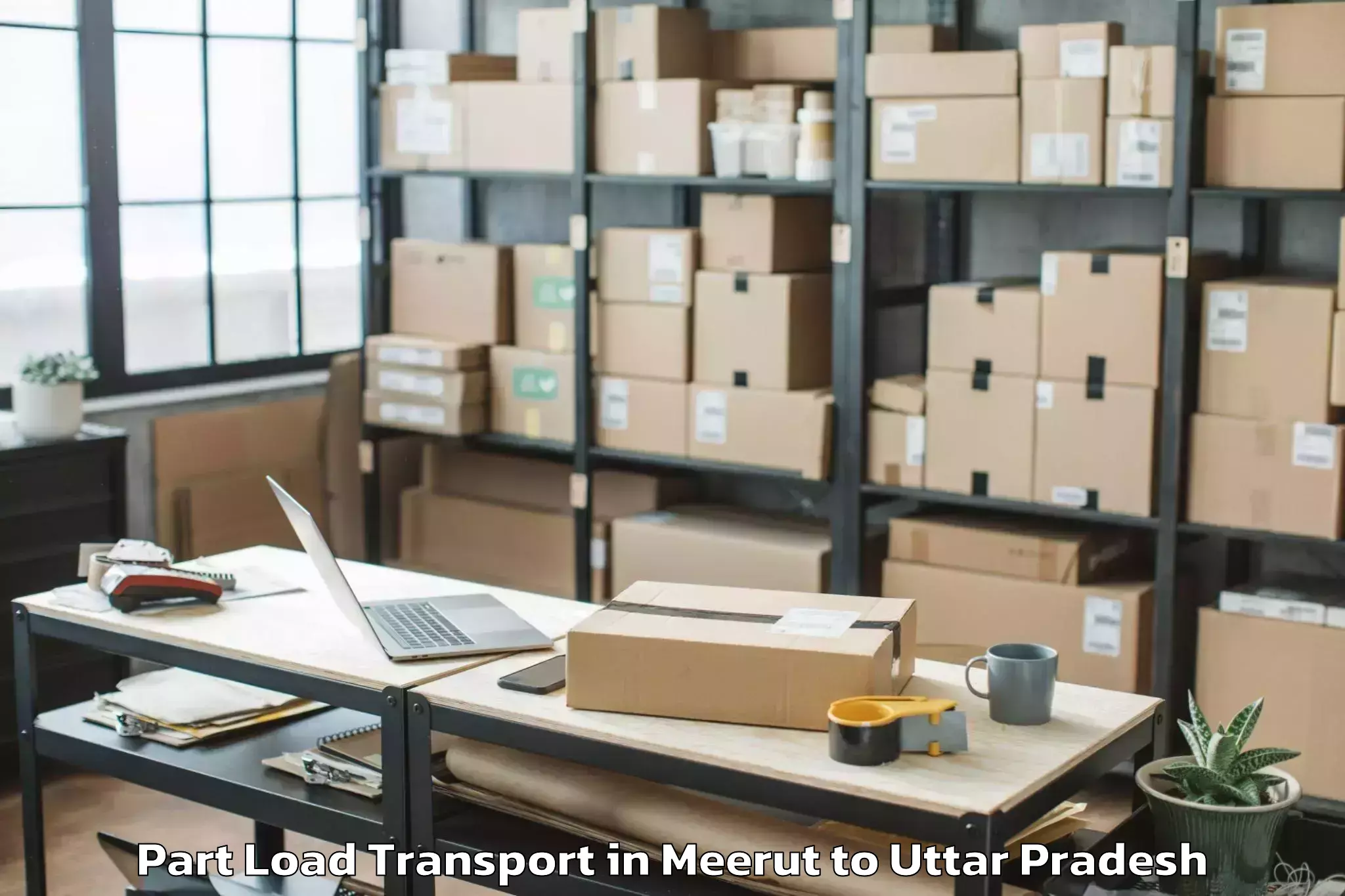 Book Meerut to Kabrai Part Load Transport Online